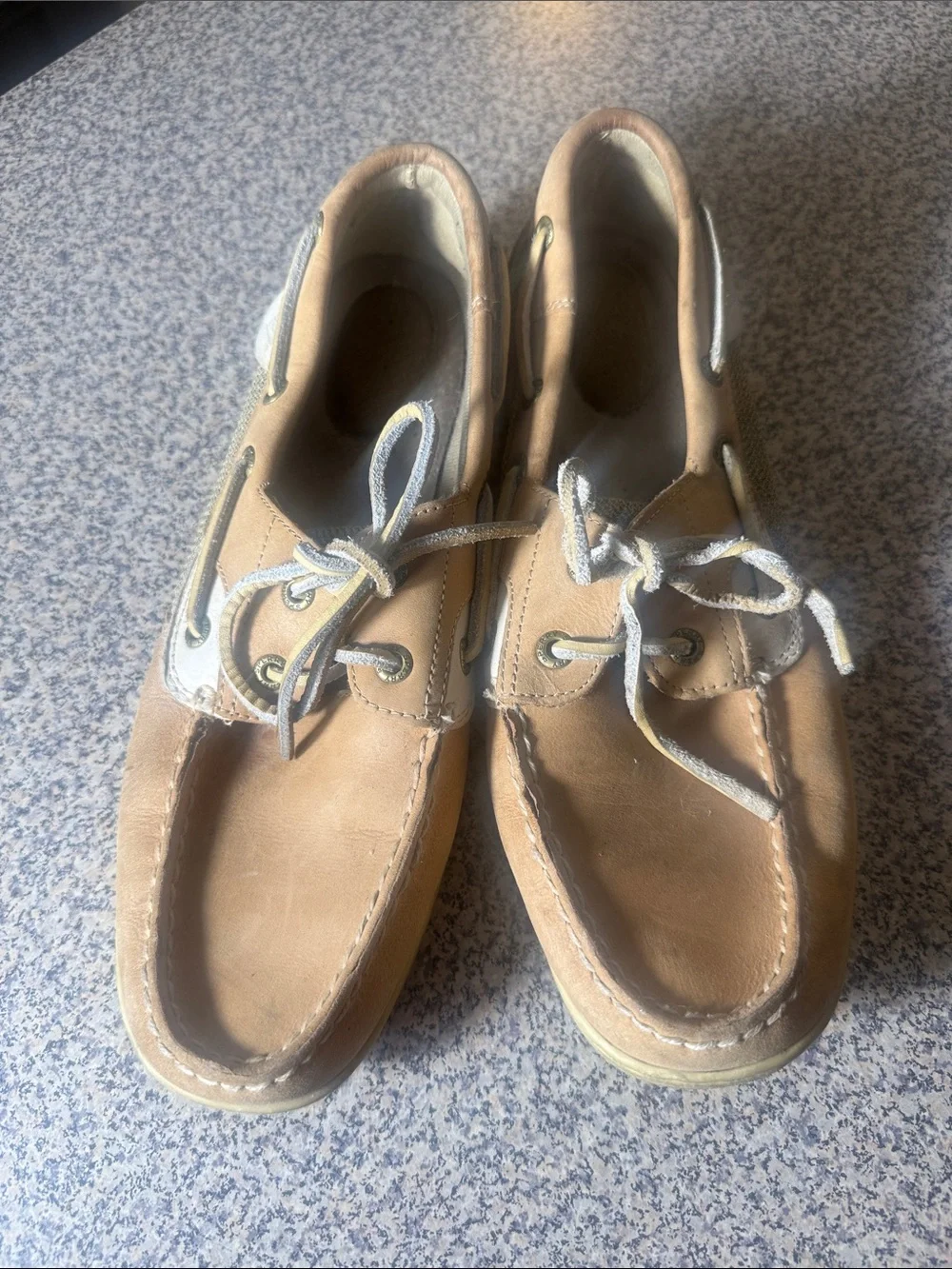 Sperry Two-Tone Brown and Light Gray Boat Shoes